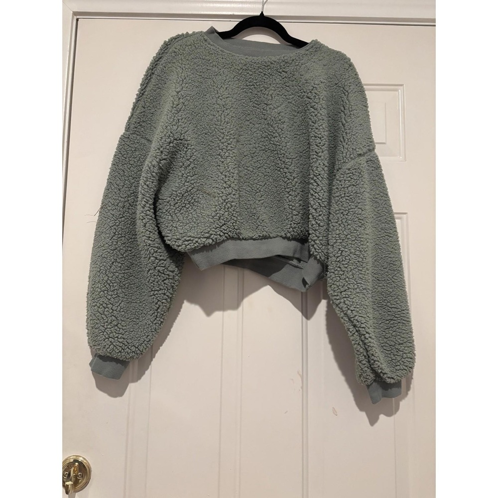 Women's sz M Cotton On fleece sweatshirt green #825‎
